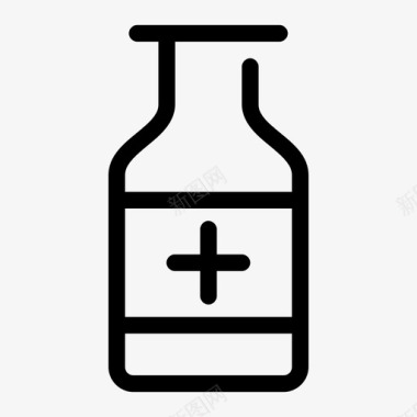 药品瓶子药物图标图标
