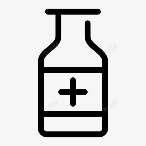 药品瓶子药物图标svg_新图网 https://ixintu.com 瓶子 糖浆 药丸 药品 药物