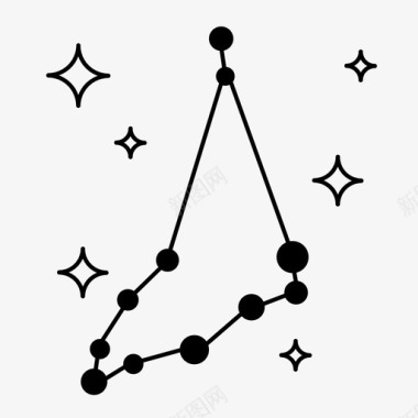 摩羯座星座地图图标图标