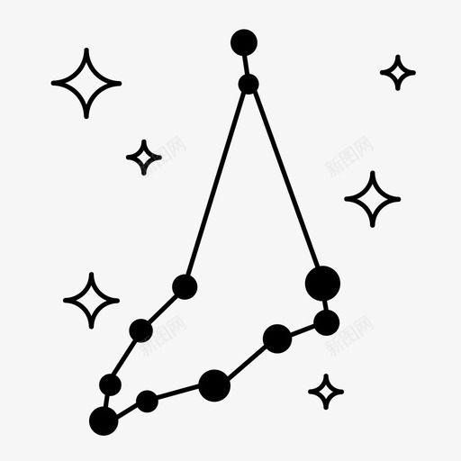 摩羯座星座地图图标svg_新图网 https://ixintu.com 地图 太空 摩羯座 星座 星座星座 星星