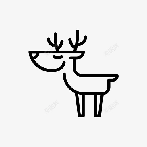 鹿鹿角圣诞节图标svg_新图网 https://ixintu.com 冬天 圣诞节 驯鹿 鹿 鹿角