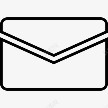 新电子邮件封闭式信封概述符号界面办公室图标图标