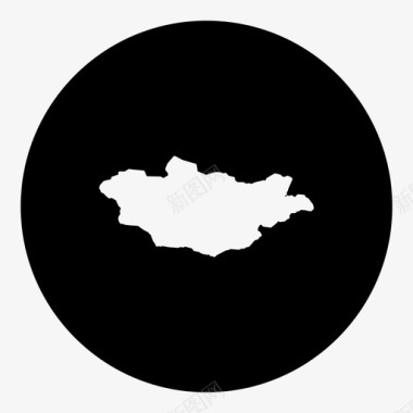 蒙古地理位置地图图标图标