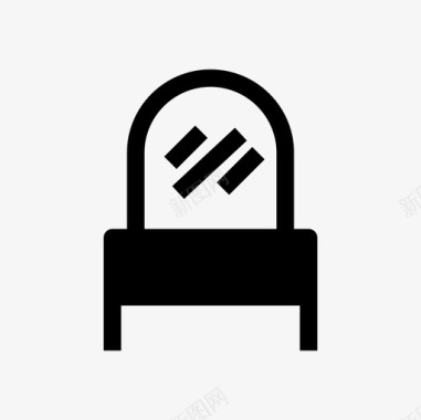 镜子装饰梳妆台图标图标