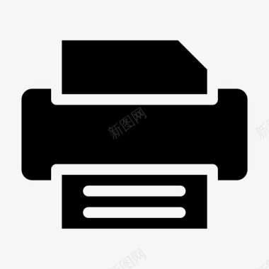 打印文档机器纸张图标图标