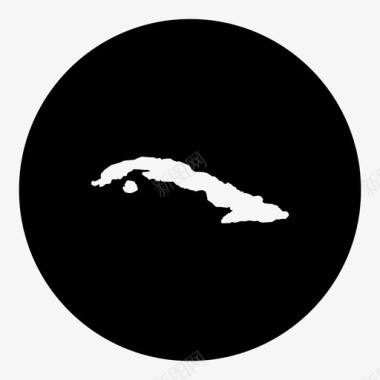 古巴国家位置图标图标