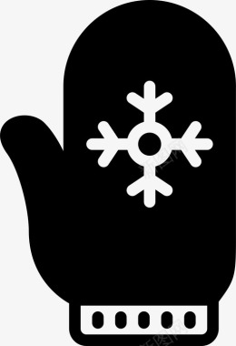 手套圣诞节装饰图标图标