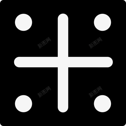 内有十字的方形符号和四个点形状仪表板图标svg_新图网 https://ixintu.com 仪表板 内有十字的方形符号和四个点 形状