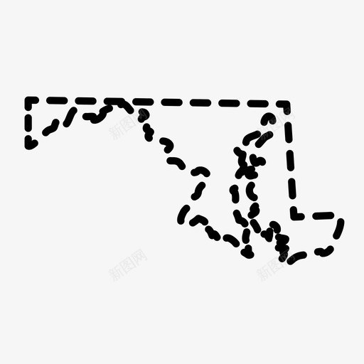 马里兰州地图州图标svg_新图网 https://ixintu.com 地图 州 美利坚合众国 美国 马里兰州