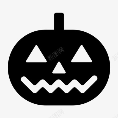 jackolantern杰克o灯笼雕刻图标图标