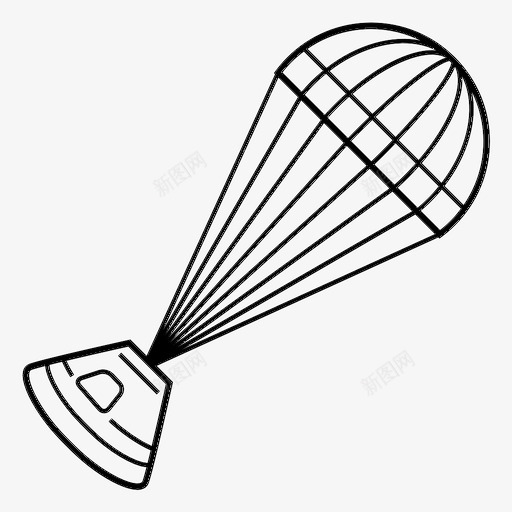 降落伞空间宇航员太空舱图标svg_新图网 https://ixintu.com 太空舱 宇航员 航天器 返航 降落伞空间