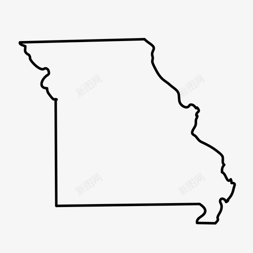 密苏里州地图州图标svg_新图网 https://ixintu.com 地图 密苏里州 州 美利坚合众国 美国