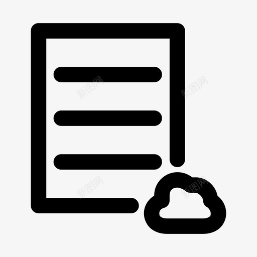 云纸文件列表图标svg_新图网 https://ixintu.com 云纸 列表 工作表 文件 粗体纸