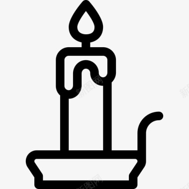 蜡烛万圣节烛台图标图标
