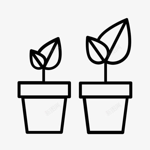 生长花园园艺图标svg_新图网 https://ixintu.com 园艺 室内花园 生长 种植 花园