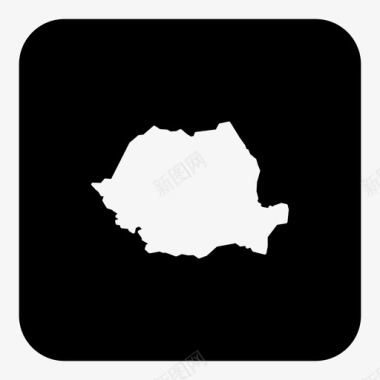 罗马尼亚国家位置图标图标