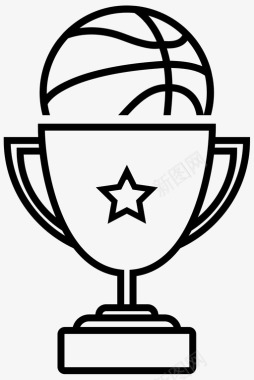 篮球奖杯最佳奖杯篮球图标图标