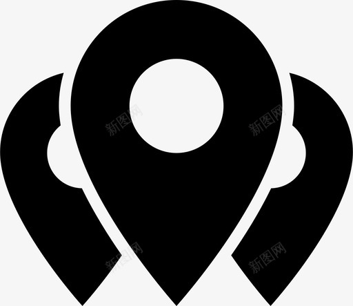 地图针位置多重图标svg_新图网 https://ixintu.com 位置 地图 地图针 多重 很多 旅行 点