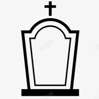 墓碑死亡恐惧图标图标
