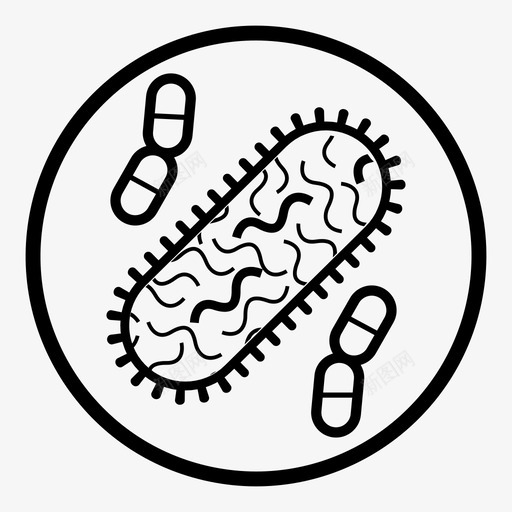 细菌微生物培养皿图标svg_新图网 https://ixintu.com 培养皿 微生物 病毒 细菌 细菌和病毒