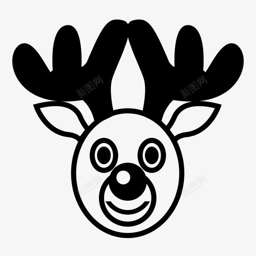 驯鹿圣诞节雪图标svg_新图网 https://ixintu.com 圣诞图标 圣诞节 雪 驯鹿