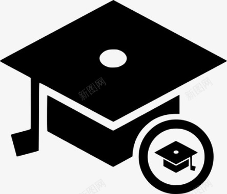 学历学院毕业帽图标图标
