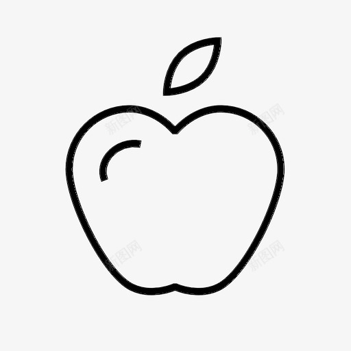 苹果食品新鲜食品图标svg_新图网 https://ixintu.com 健康 新鲜食品 水果 苹果 食品