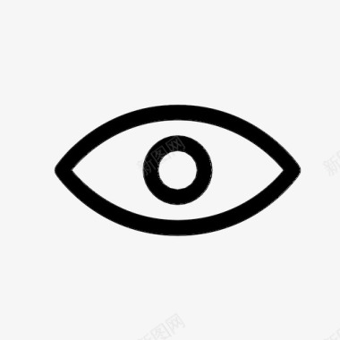 眼睛人眼镜头图标图标