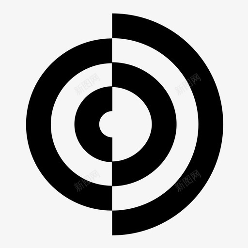 圆形对比装饰图标svg_新图网 https://ixintu.com 分割 图案 圆形 对比 装饰