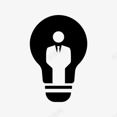 商业理念灯泡创意图标图标
