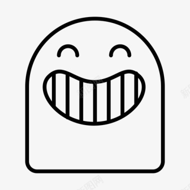大笑脸生物表情符号快乐图标图标
