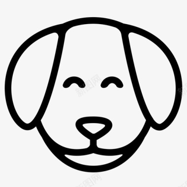 狗脸动物头图标图标
