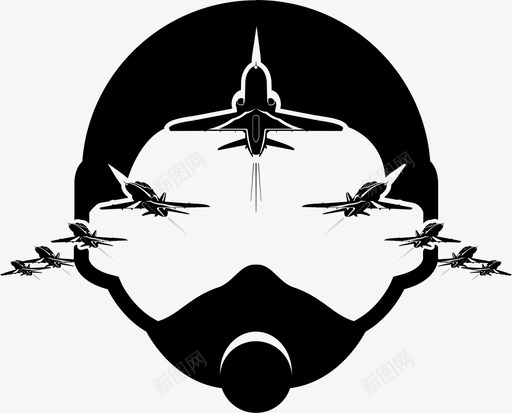 飞行员空军头盔图标svg_新图网 https://ixintu.com 喷气机 头盔 空军 飞行员