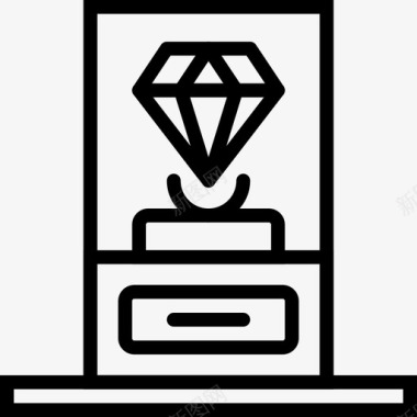 博物馆商品钻石展示图标图标