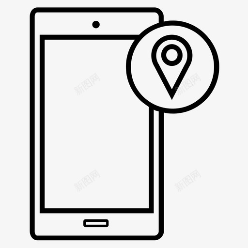 定位智能手机gps定位手机图标svg_新图网 https://ixintu.com gps 地图pin 定位手机 定位智能手机 导航 屏幕通知