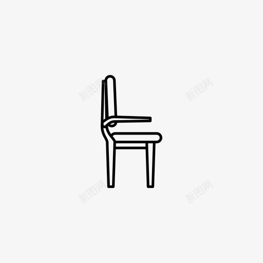 椅子餐椅办公椅图标svg_新图网 https://ixintu.com 办公椅 复古 学校椅 座椅 椅子 终极复古家具系列 餐椅