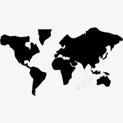 全球物流世界地图形状全球物流图标高清图片