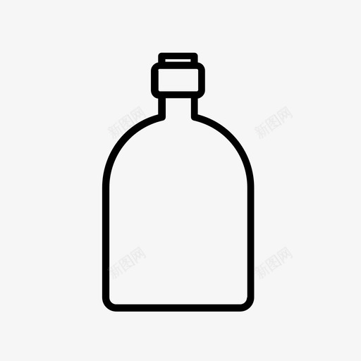 酒精瓶伏特加威士忌图标svg_新图网 https://ixintu.com 伏特加 威士忌 瓶子 酒精瓶