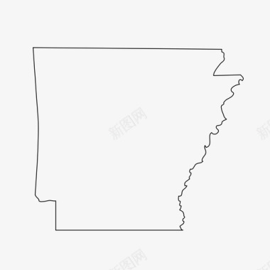 阿肯色州地图州图标图标