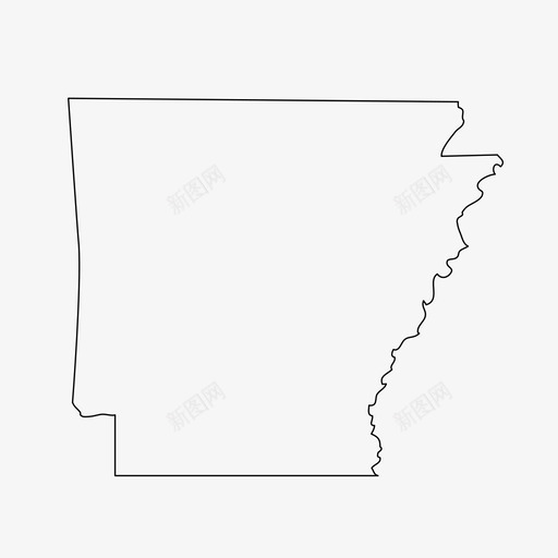 阿肯色州地图州图标svg_新图网 https://ixintu.com 地图 州 美利坚合众国 美国 阿肯色州