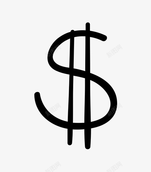美元现金手绘图标svg_新图网 https://ixintu.com 手绘 每天上网 现金 美元 钱