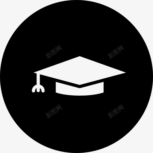 毕业犯罪帽子图标svg_新图网 https://ixintu.com 帽子 毕业 法学家 法律 犯罪 犯罪和安全轮差坚实