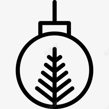 圣诞灯泡圣诞树装饰品图标图标