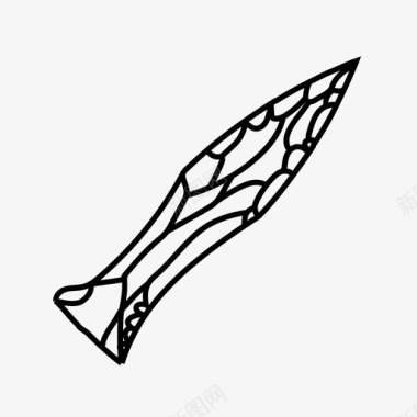 石器时代的刀箭工具图标图标