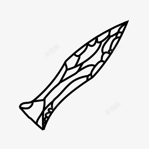 石器时代的刀箭工具图标svg_新图网 https://ixintu.com 工具 石器时代的刀 箭
