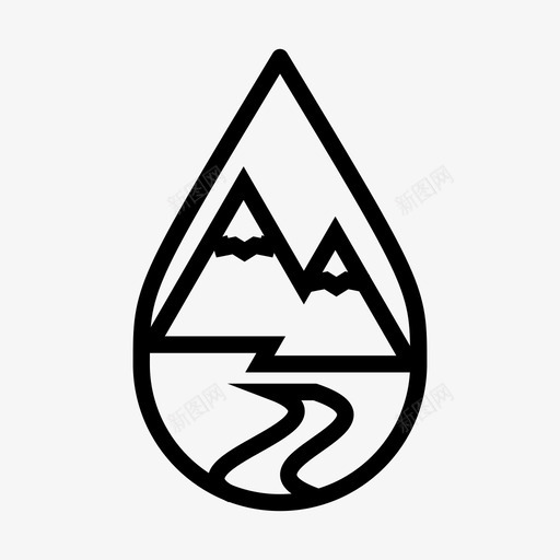 山上的水滴徒步旅行大自然图标svg_新图网 https://ixintu.com 大自然 山上的水滴 徒步旅行 水 水滴