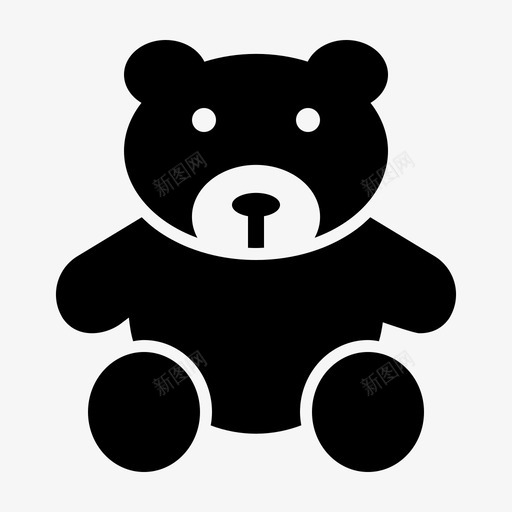 泰迪熊拥抱孩子图标svg_新图网 https://ixintu.com 孩子 拥抱 泰迪熊 玩具 购物必需品符号