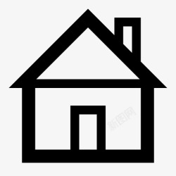 宾馆住宅名片住宅面屋家庭住宅图标高清图片