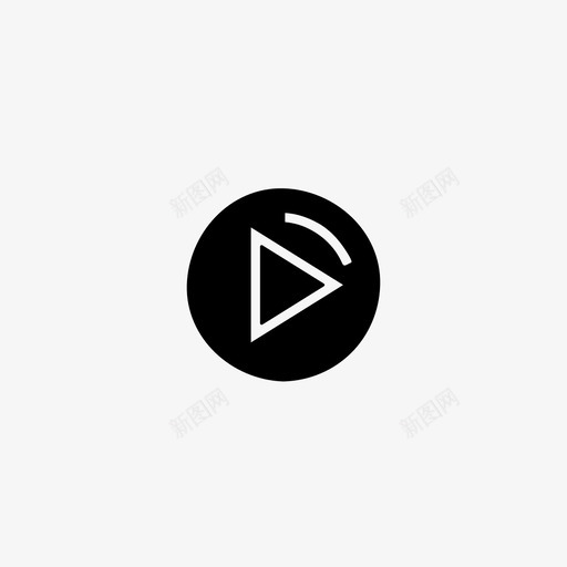玩去音乐图标svg_新图网 https://ixintu.com 三角 去 开始 玩 电影播放器 音乐