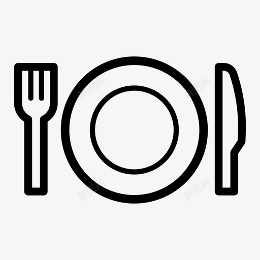 晚餐餐具餐厅图标svg_新图网 https://ixintu.com 吃 晚餐 菜肴 食品和餐厅 餐具 餐厅